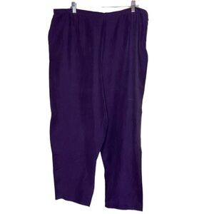 NWT Eileen Fisher Purple Silk Straight
Ankle Pants size 2X